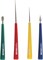 The Beadsmith 4-Piece Diamond Tipped Bead Reamer Set, Color Coded Plastic Handles, Remove Burrs, Enlarge Holes, Smooth Edges